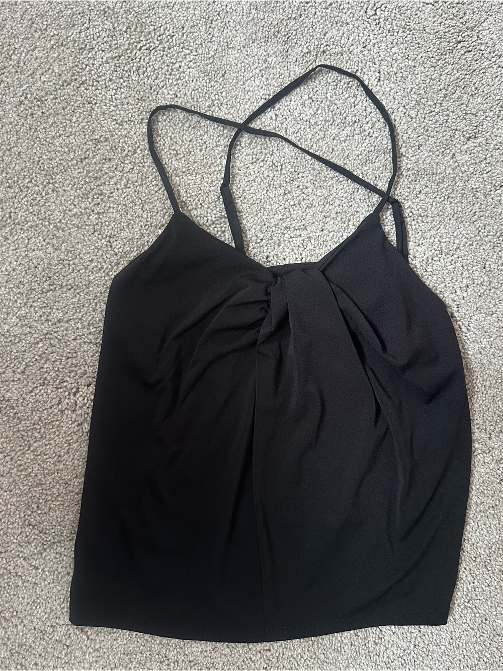 Banana Republic Black Pleated Spaghetti-Strap Cami